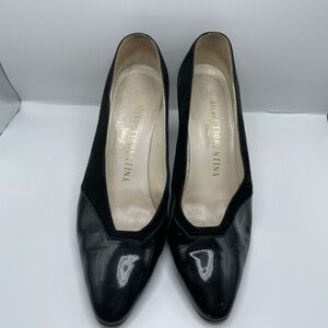 Silvia Fiorentina heels black leather & suede shoes